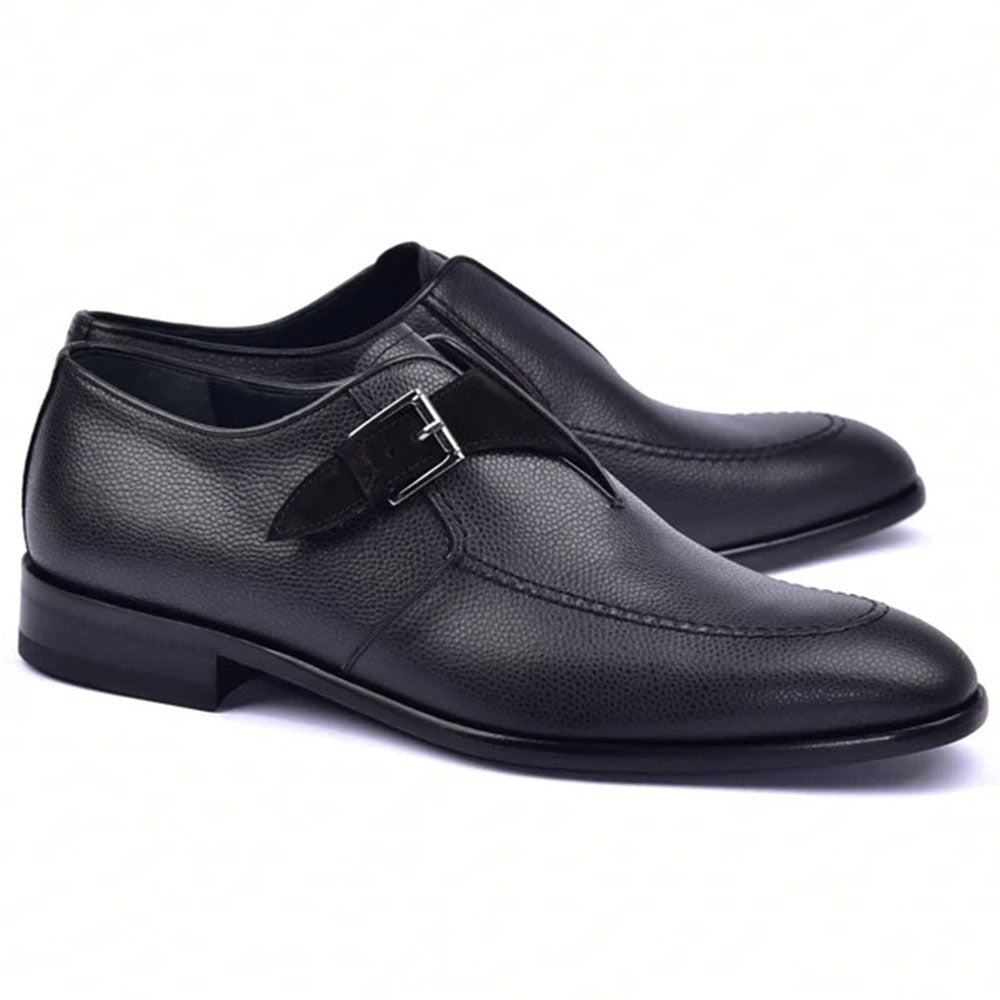 Corrente C05-6471 Monkstrap Shoes Black