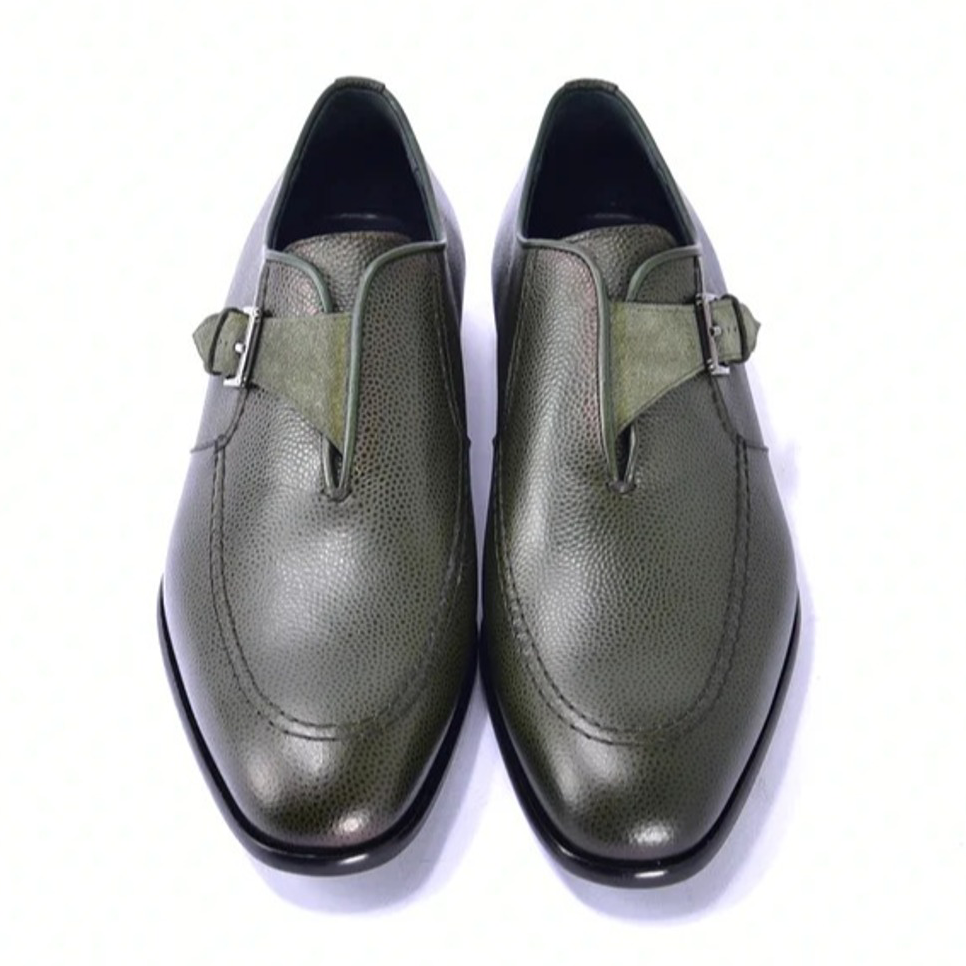 Corrente C052-6471 Monkstrap Shoes Green