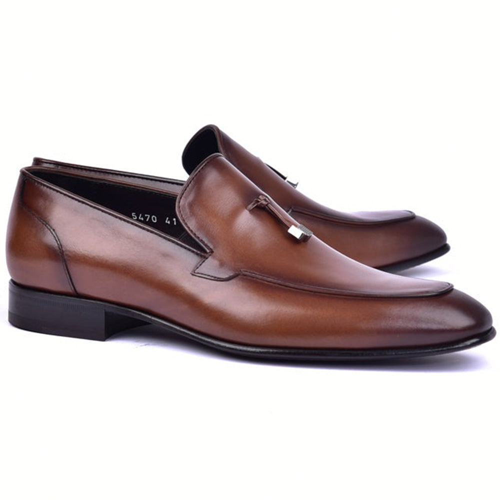 Corrente C09901-5470HS Tassel Loafers Brown
