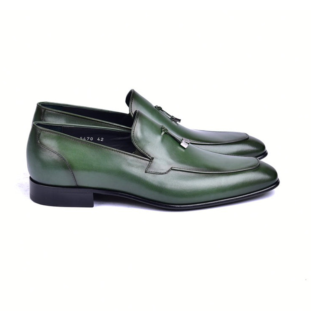 Corrente C09902-5470HS Tassel Loafers Green