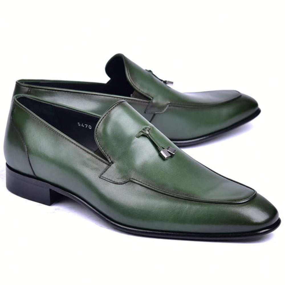 Corrente C09902-5470HS Tassel Loafers Green