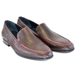 Corrente C1-5604 Python Loafers Burgundy