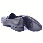 Corrente C111-4428 Grain Leather Loafers Black
