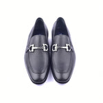 Corrente C111-4428 Grain Leather Loafers Black