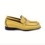 Corrente C11102-4428 Grain Leather Loafers Yellow