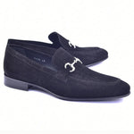 Corrente Crocodile Suede Loafers Black