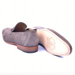 Corrente C11104-4428 Crocodile Printed Suede Loafers Vizon