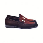 Corrente C11106-6376S Two Tone Suede Bit Loafers Brown