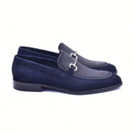 Corrente C11107-6376S Two Tone Suede Bit Loafers Navy