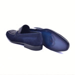 Corrente C11107-6376S Two Tone Suede Bit Loafers Navy