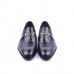Corrente C11108-6376 Croco Vamp Loafers Black
