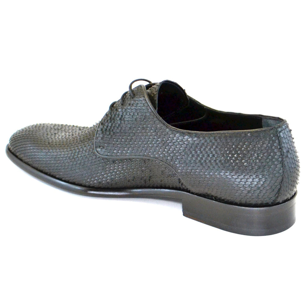 Corrente C112-5596 Python Lace up Shoes Black
