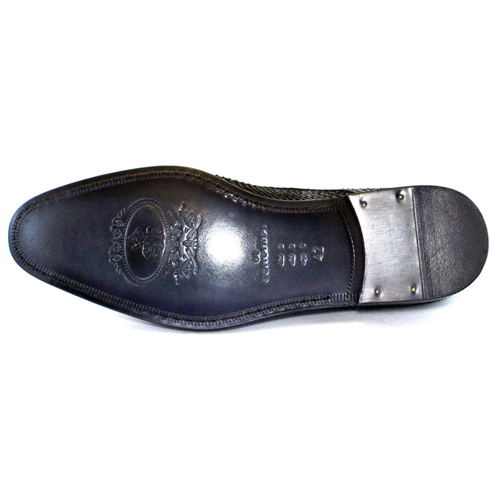 Corrente C112-5596 Python Lace up Shoes Black