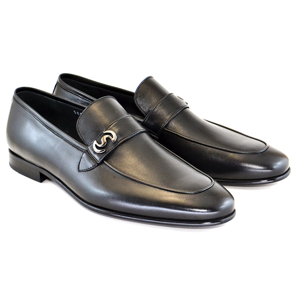 Corrente C113-5605 Side Logo Loafers Black