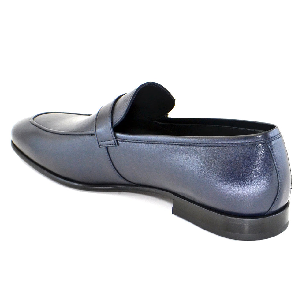 Corrente C115-5605 Side Logo Loafers Navy