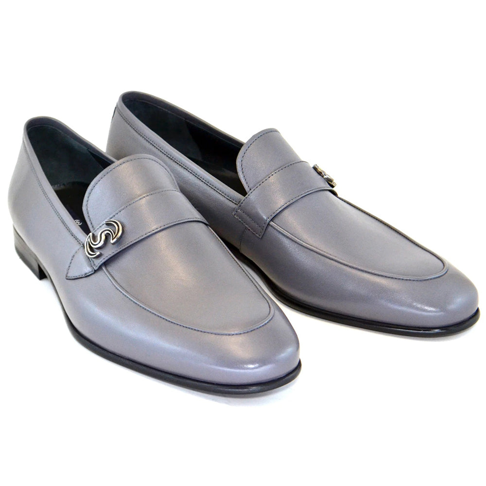 Corrente C116-5605 Side Logo Loafers Gray