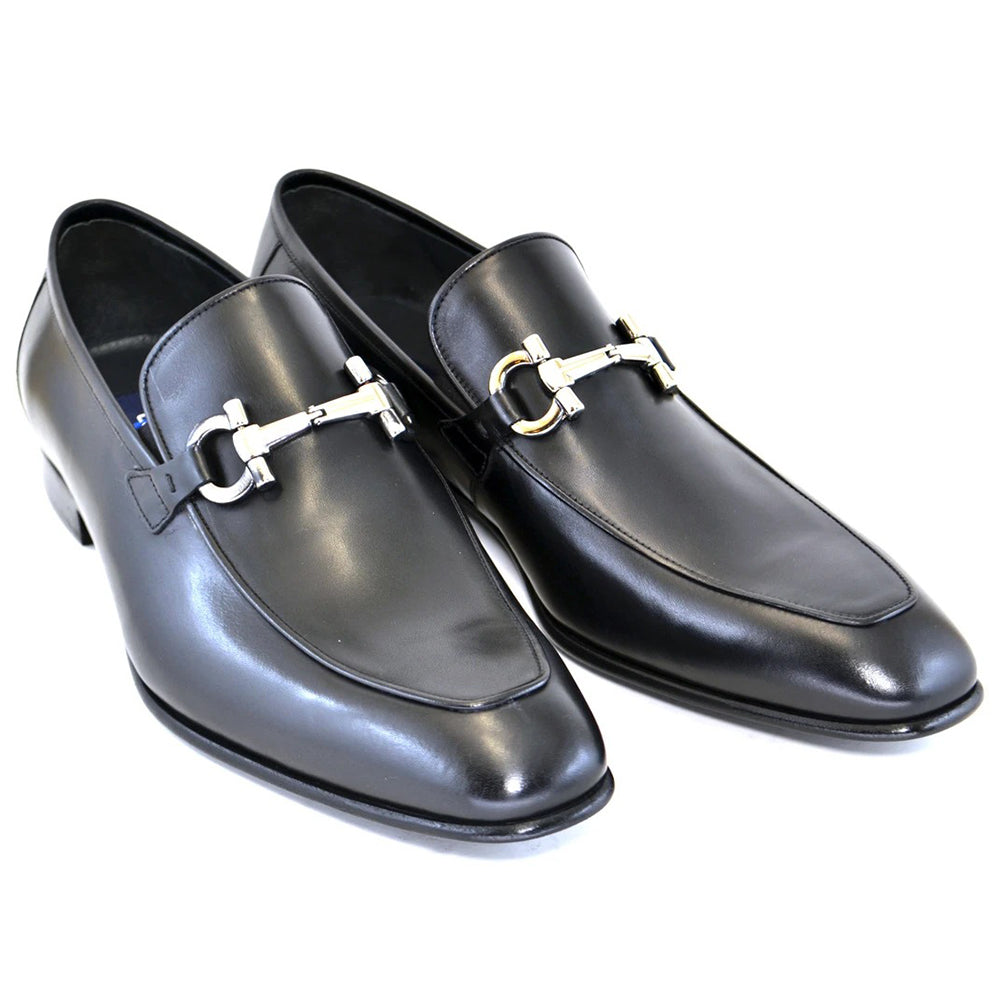 Corrente C118-4851 Bit Buckle Loafers Black