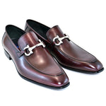 Corrente Bit Buckle Loafers Burgundy