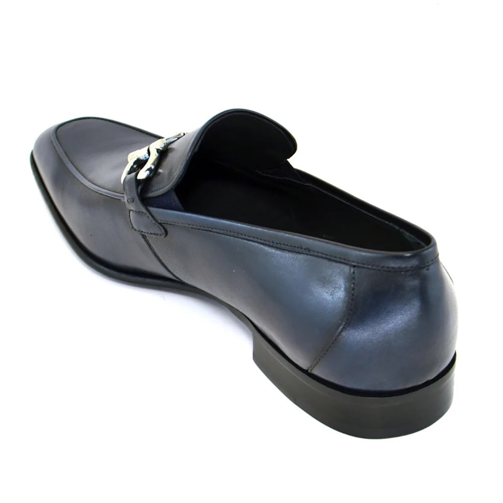 Corrente C120-4851 Bit Buckle Loafers Navy