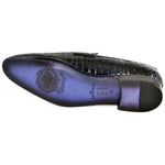 Corrente C123-3470 Croco Leather Loafers Black