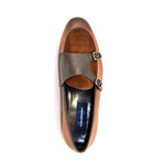 Corrente C134-4661 Double Monk Strap Loafers Brown