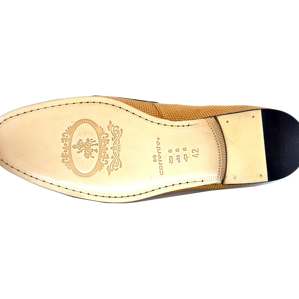 Corrente C136-4661HS Double Monk Strap Vamp Shoes Mustard
