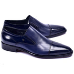 Corrente Cap Toe Loafers Navy