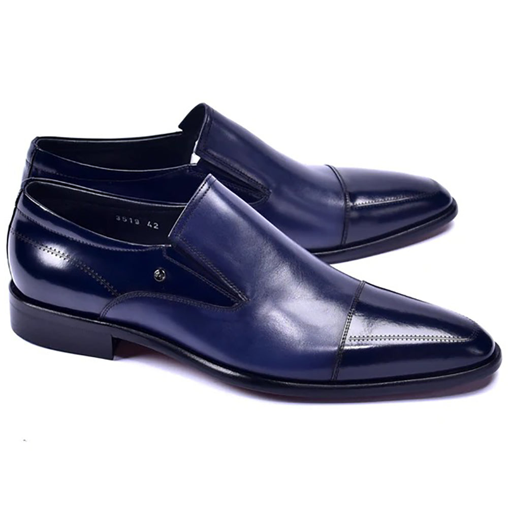 Corrente Cap Toe Loafers Navy