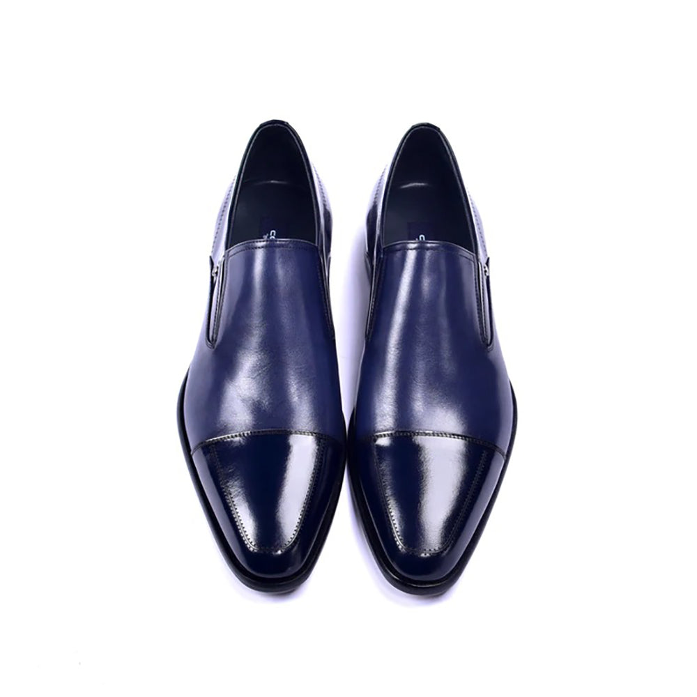Corrente Cap Toe Loafers Navy
