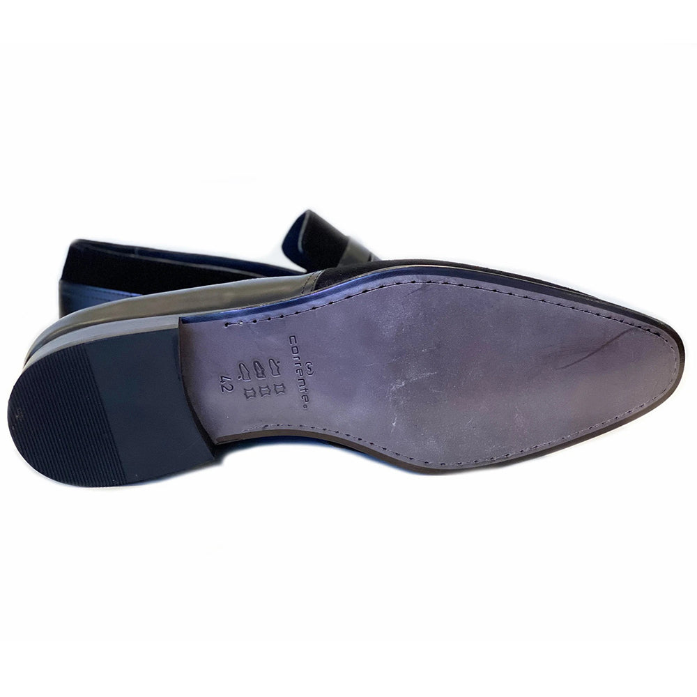Corrente C141-4127 Loafers Suede and Leather Black