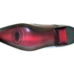 Corrente C151-4745HS Perforated Cap Toe Lace Up Shoes Burgundy