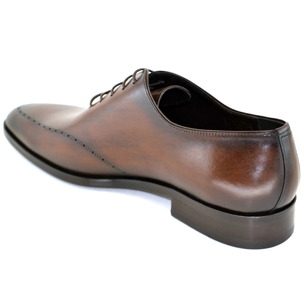 Corrente C154-5453 Perforated Design Lace Up Shoes Brown