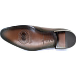 Corrente C154-5453 Perforated Design Lace Up Shoes Brown