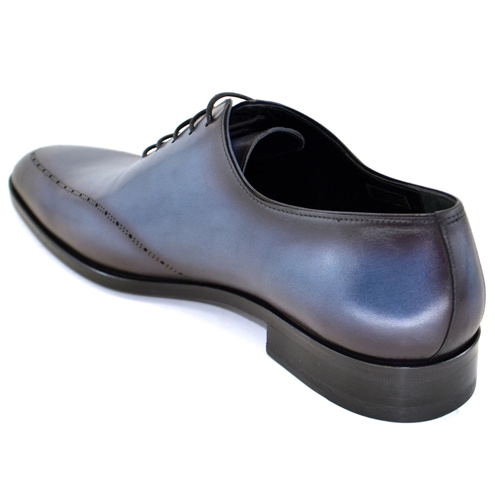 Corrente C155-5453 Perforated Design Lace Up Shoes Navy Brown