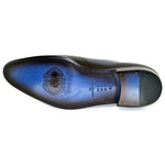 Corrente C155-5453 Perforated Design Lace Up Shoes Navy Brown