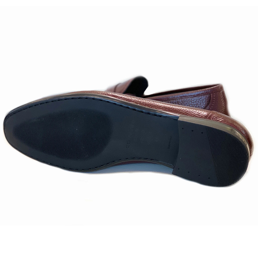 Corrente C166-4728 Kilttie Buckle Loafers Burgundy