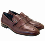 Corrente C166-4728 Kilttie Buckle Loafers Burgundy