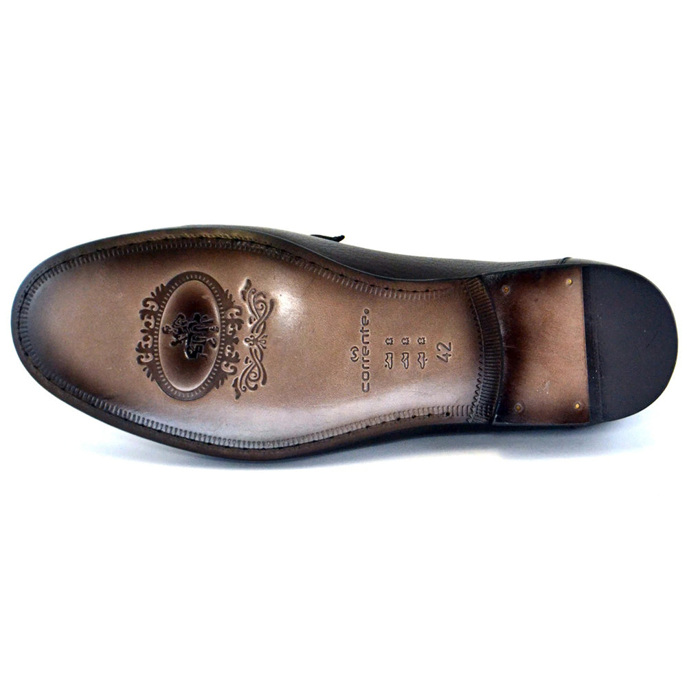 Corrente C170-3898HS Deer Skin Handsewn Loafers Brown