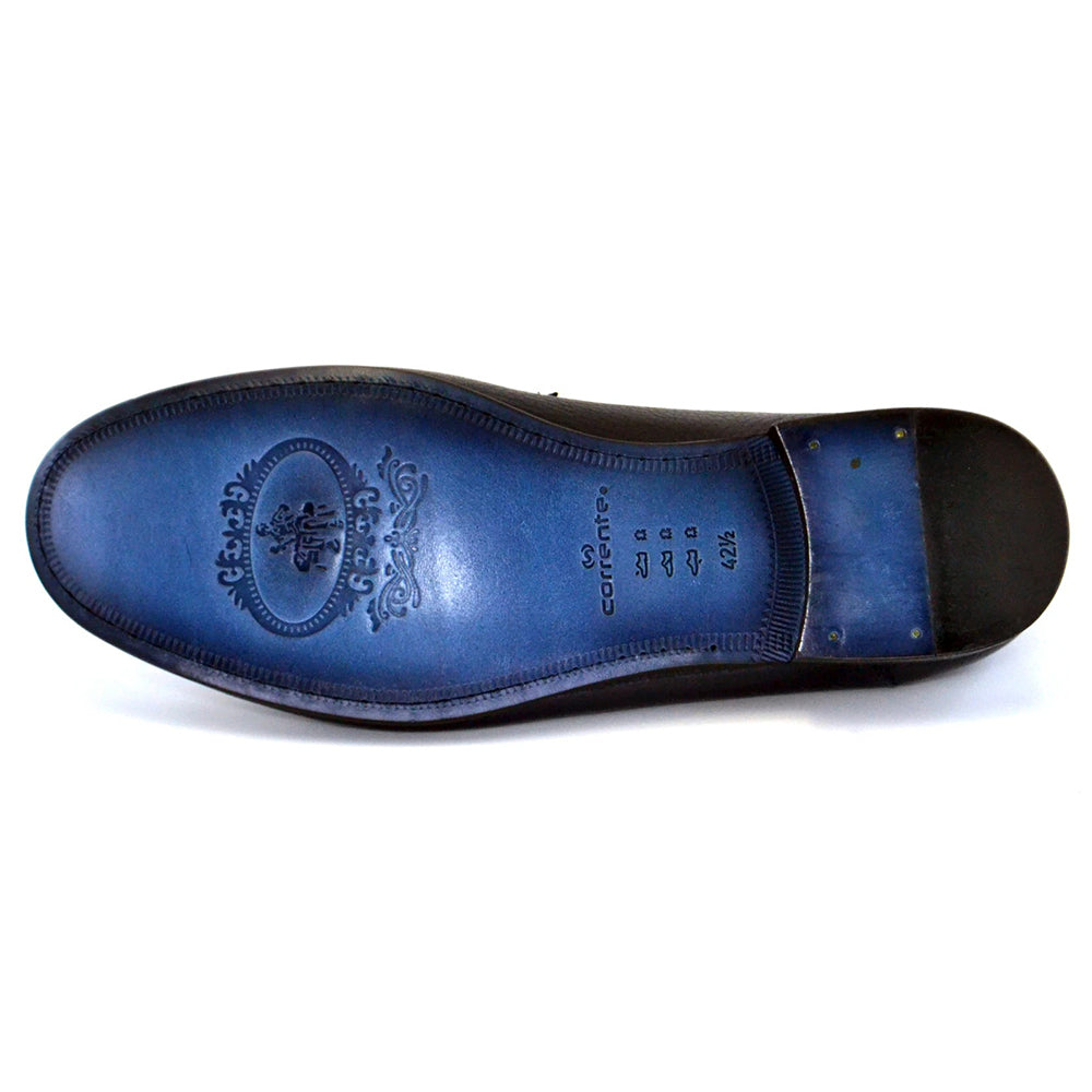 Corrente C171-3898HS Deer Skin Handsewn Loafers Navy