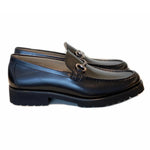Corrente C178-4494 Buckle Lug Sole Loafers Black