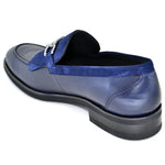 Corrente C184-5454HS Kiltie Buckle Loafers Navy