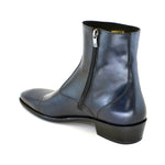Corrente C190-1547 Cap Toe Side Zipper Boots Navy