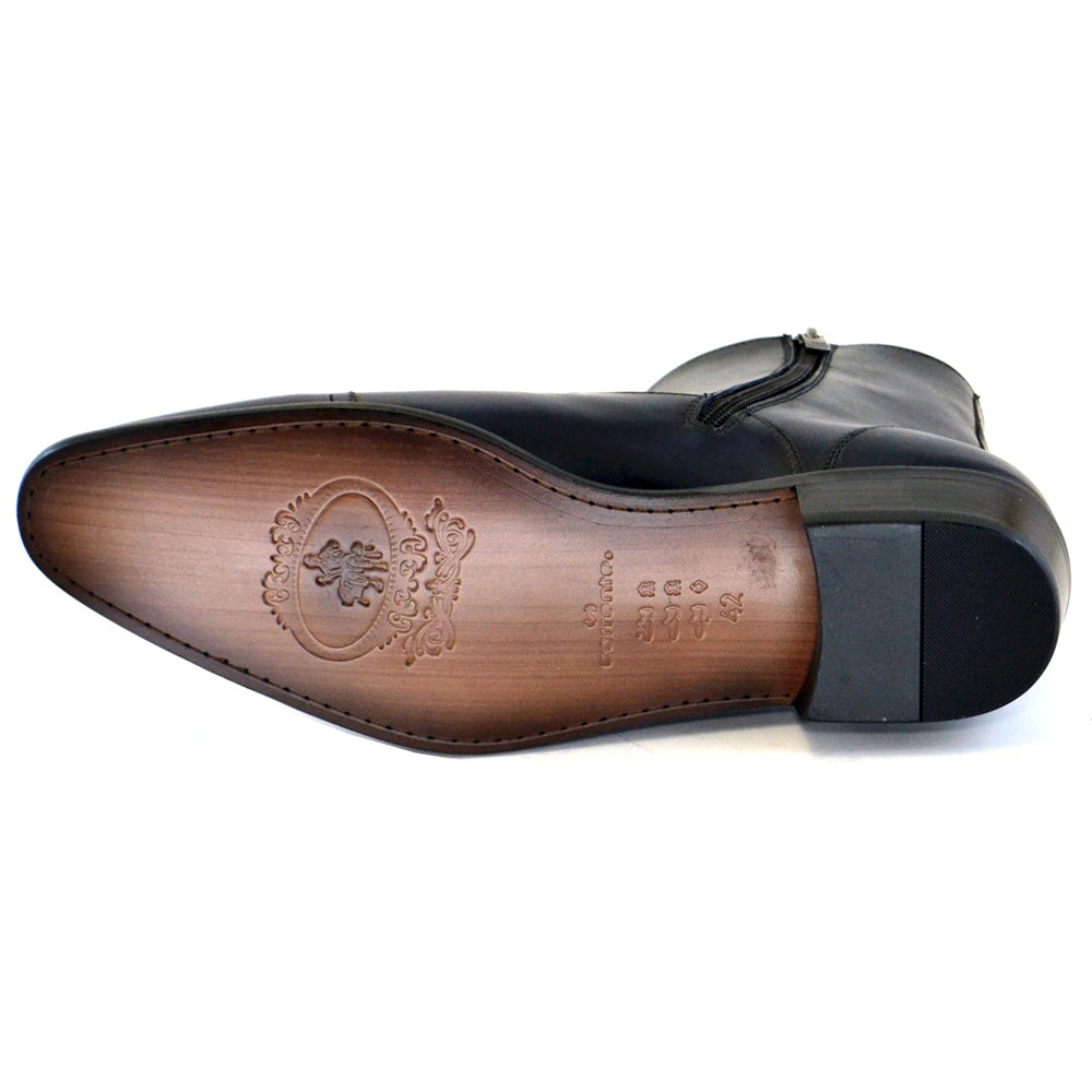 Corrente C190-1547 Cap Toe Side Zipper Boots Navy