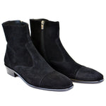 Corrente Suede Side Zipper Boots Black