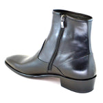Corrente C194-3617HS Plain Toe Side Zipper Boots Black