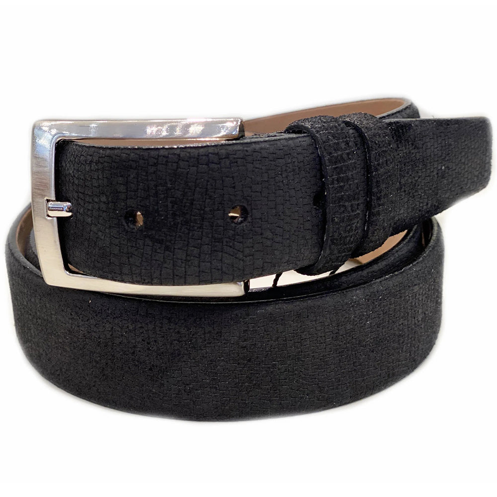 Corrente CBelt-1547 Design Suede Belt Black