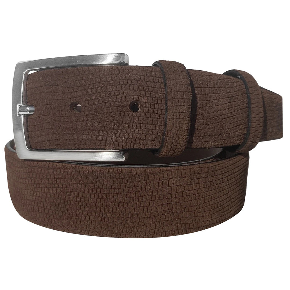 Corrente CBelt-1547 Design Suede Belt Brown