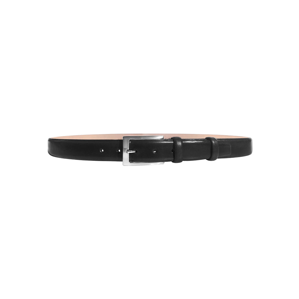 Corrente CBelt-1547 Plain Leather Belt Black