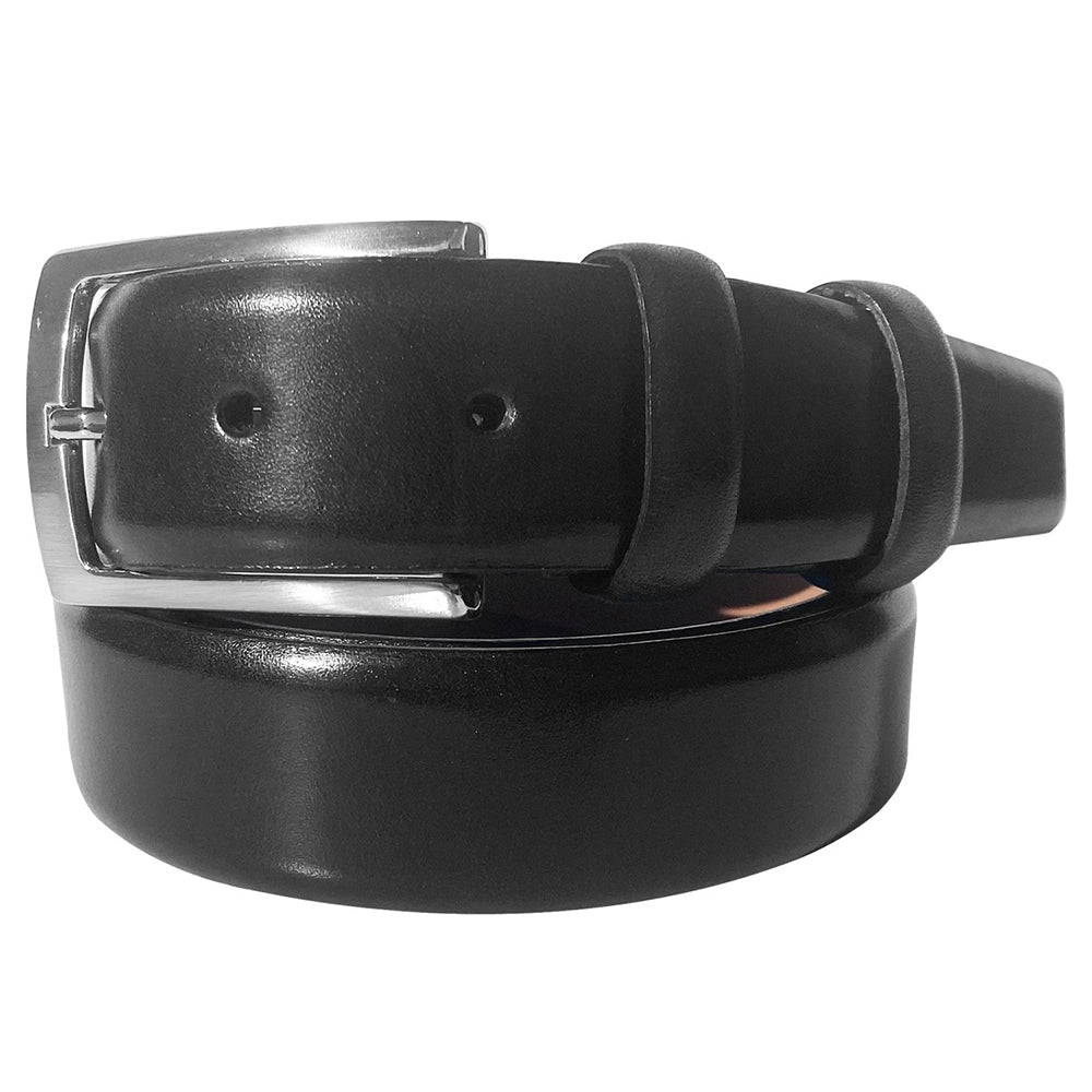Corrente CBelt-1547 Plain Leather Belt Black
