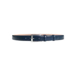 Corrente Plain Leather Belt Navy Size 42